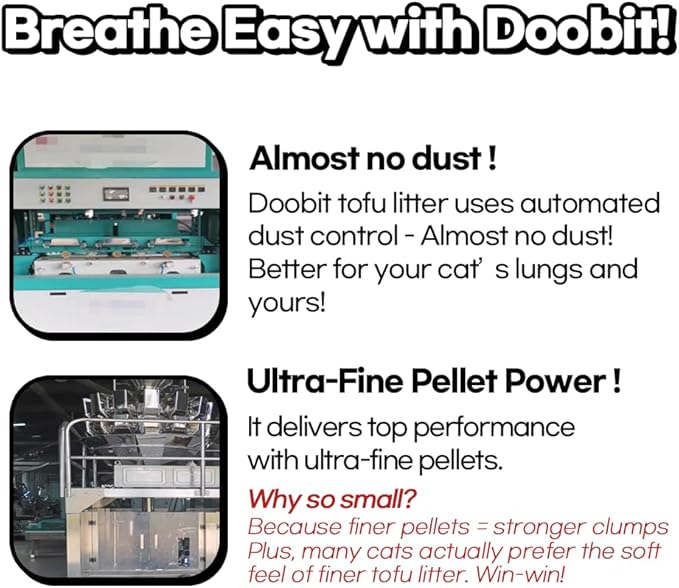 Tofu Cat Litter 1.5mm, 100% Natural Ingredients,Strong Clumping,Toilet Flushable,Solubility in Water,Ultra Absorbent, Really Dust-Free,Less Tracking, I'm Gonna Pee (5.7lb x 2pack)
