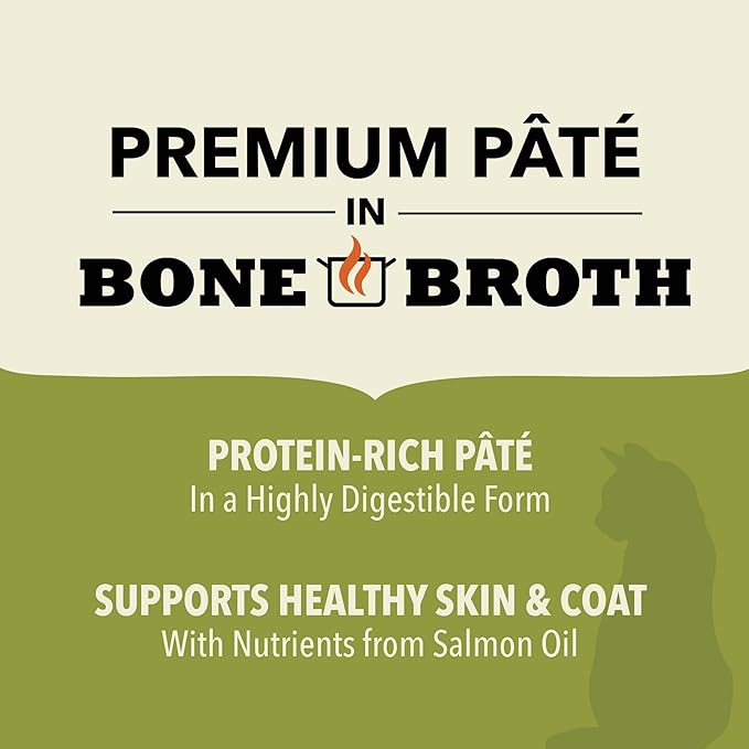 ACANA Premium Pate Wet Cat Food in Bone Broth Beef Chicken + Tuna Recipe 3oz Cans (24 count)