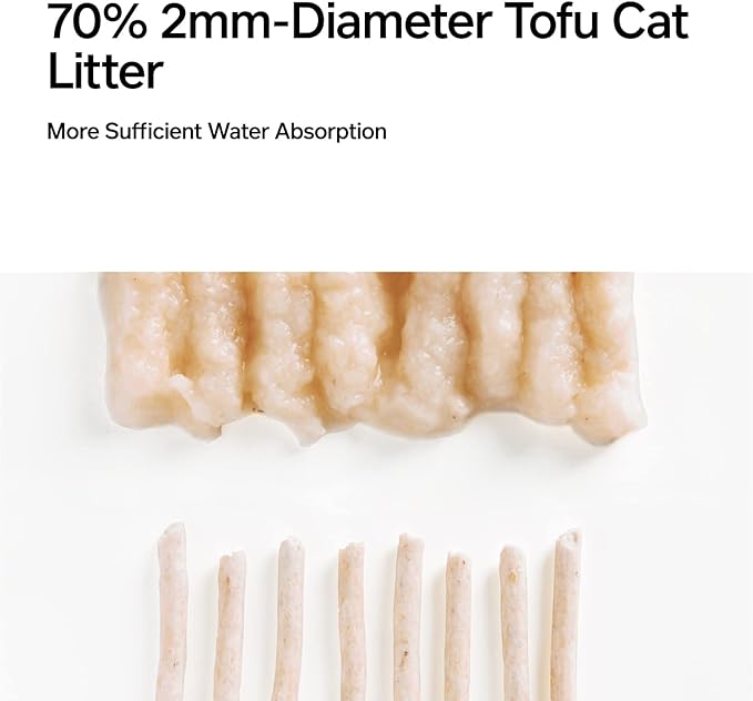 pidan Tofu Cat Litter Clumping,Flushable,Ultra Absorbent and Fast Drying, 100% Natural Ingredients Litter,Solubility in Water,Really Dust-Free,Less Scattering (5.3lb×1bag)