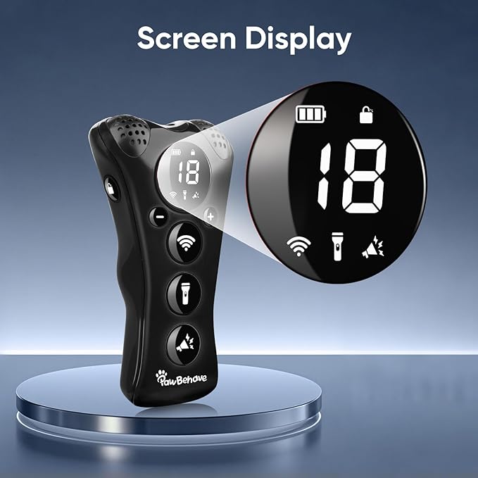 Adjustable Ultrasonic Dog Trainer β World's First Variable Frequency Pet Behavior Corrector with 10 Level Ultra Sound, 18 Dog Whistles, Anti-Bark Strobe Light, Humane Dog Deterrent (Black)