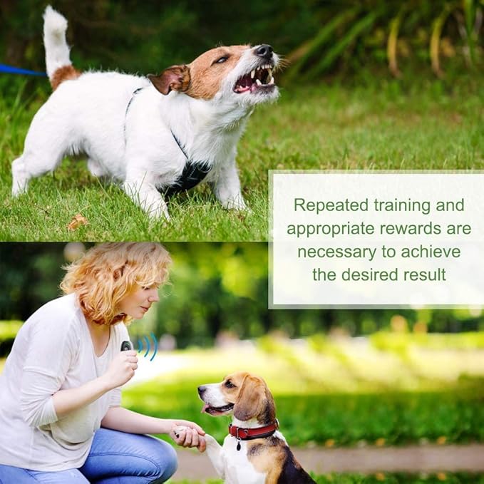Ultrasonic Dog Barking Deterrent,MODUS 2 in 1 Dog Training and Bark Control Device,Anti-Barking Device,Barking Silencer Anti Bark Device for Dogs, Safe for Dogs,No Need to Shout or hit,Indoor&Outdoor