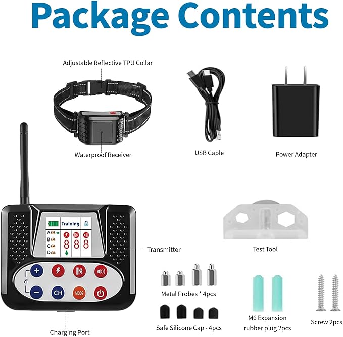 Wireless Dog Fence & Training Collar,Invisible Fence for Dogs with Shock/Vibration Modes,Waterproof & Adjustable Perimeter Dog Collar for Safety and Outdoor,1dog,Dog Boundary Collar System Wireless