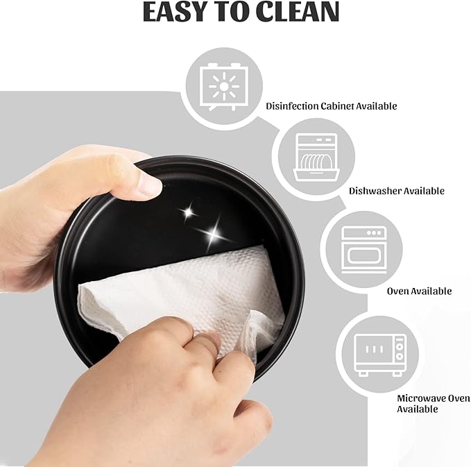 SPUNKYJUNKY 15° Slanted Ceramic Dog and Cat Bowl with Wooden Stand, Tilted Bulldog Food and Water Bowl No Slip Non-Spill for Cats Medium Dogs Big Face Pets 28.7 OZ (3.6 Cups, Black × 2)