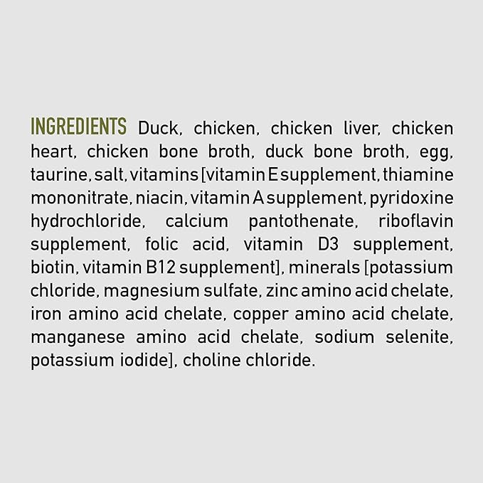 ORIJEN Premium Pate Wet Cat Food in Bone Broth Duck & Chicken Entrée 3oz Cans (24 Count)