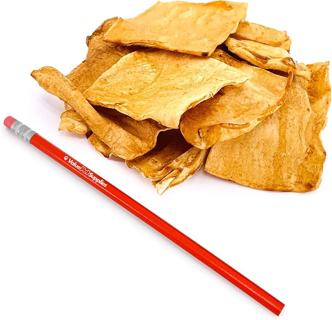 ValueBull USA Rawhide Chips, Chicken Infused, 20 Pound Bulk Pack - Natural & Safe, USA Beef Hide, Long Lasting, Chemical Free, No Artificial Flavors
