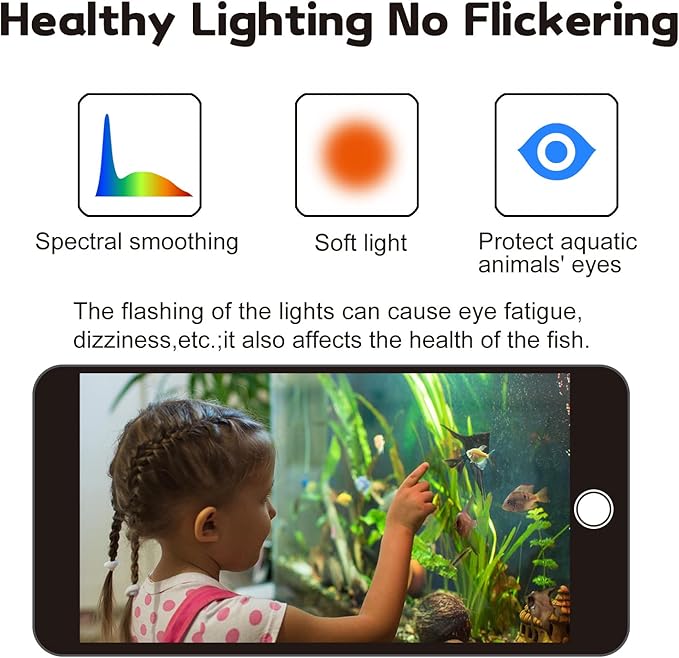 WaterRebirth Aquarium LED Light Fish Tank Light (20-26”)
