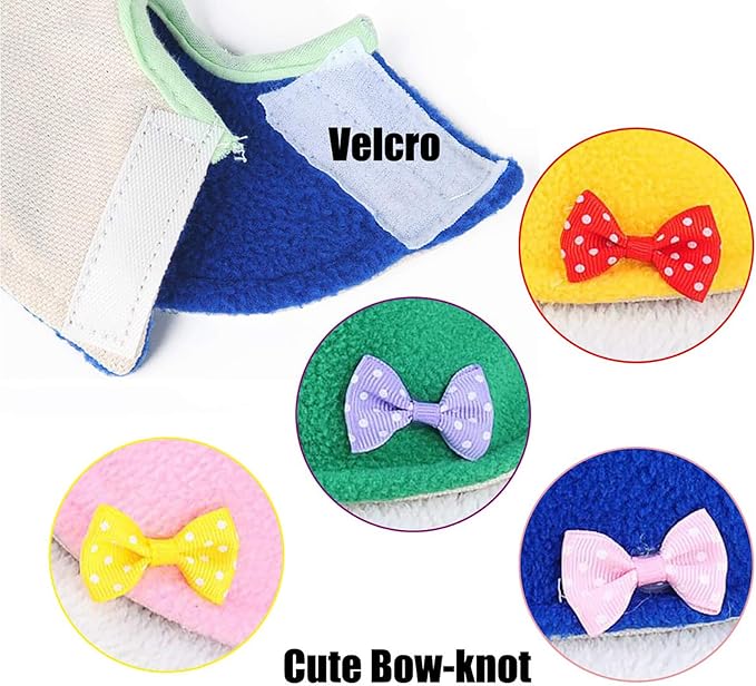 QBLEEV 4Pack Pet Parrot Anti-bite E-Collars, Anti-Grab Feather Plucking Wound Healing Safety Elizabethan Collar, Protective Recovery Cones for Budgerigar Lovebird Agapornis Fischer Cockatiel Cockatoo