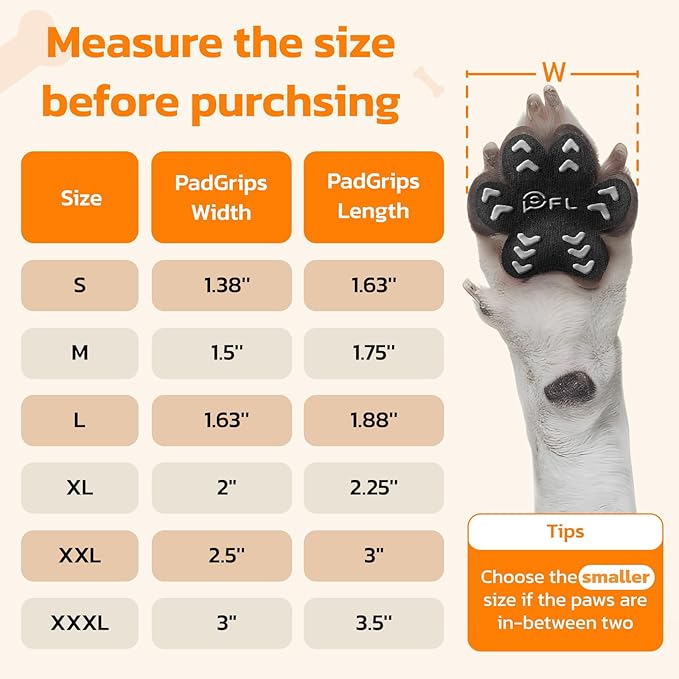 Anti Slip Dog Paw Protector Pads for Senior Dogs, Paw Pads for Dogs Traction, Disposable Self Adhesive Paw Grips for Old Dog on Slippery Hardwood Floor, Black 12 Sets (48pcs) S(4-10lbs)