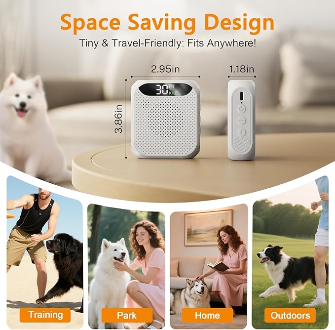 Anti Barking Devices 30FT Effective Range 3 Adjustable Modes Ultrasonic Dog Bark Deterrent for All Dogs