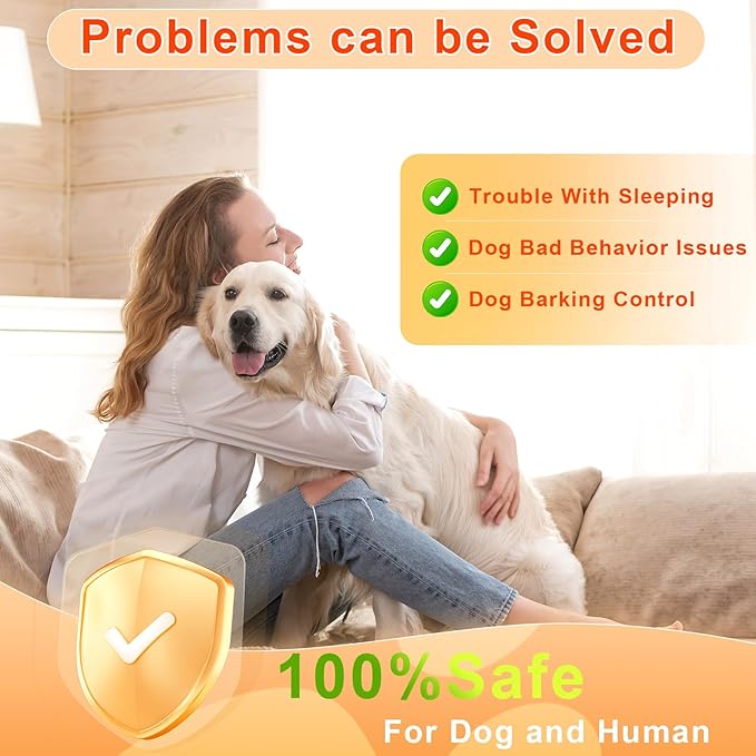 Anti Barking Device for Dogs - Dog Bark Deterrent Devices for Stopping Bad Dog Behavior - Ultrasonic Dog Bark Deterrent, Refuse to Shout and Slap - Best Anti Barking Device Rechargeable(Pink)