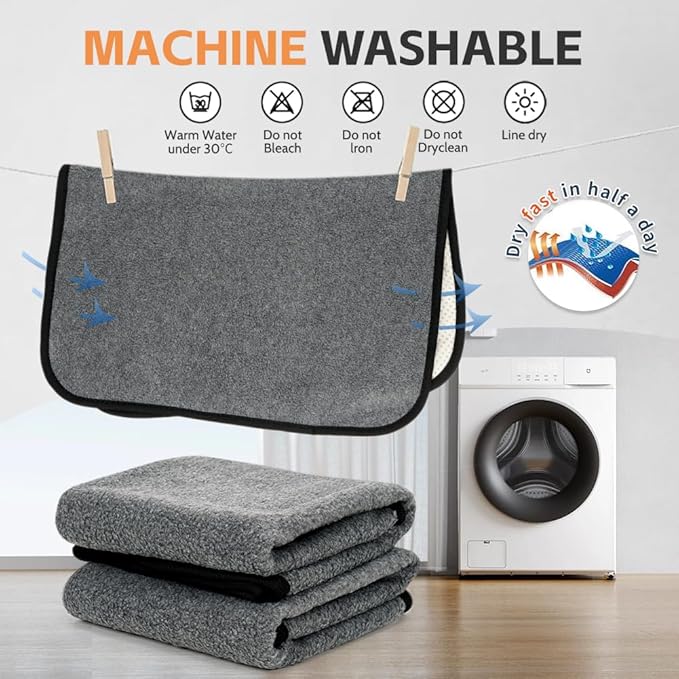 Washable Pee Pads for Dogs 2 Pack Reusable Puppy Pads Waterproof Pet Training Pads, Non-Slip Dog Mats Fast Absorbent Whelping Pads for Playpen, Potty, Crate, Bed, 32" x 35"