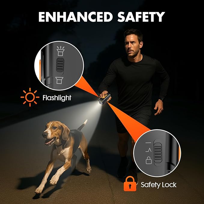 Dog Bark Deterrent Device, 3X Ultrasonic Anti Barking, 6 Training Modes 23 FT Range Barks No More Indoors Outdoors Behavior Correct Safe & Humane Rechargeable Compact Bark Control for Dogs