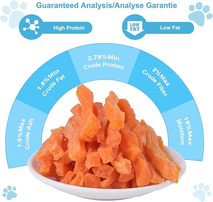 Sweet Potato Dog Treats no Rawhide for Small and Large Dog Sticks Puppy Training Snacks Grain Free 2lb