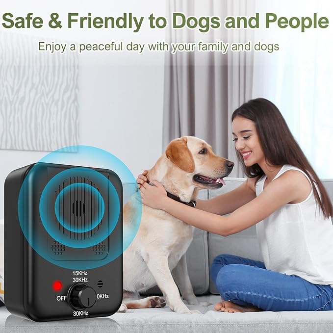Anti Barking Devices, Auto Barking Control Devices with 3 Modes, Effective Stop Barking Dog Devices for Indoor & Outdoor Use, Rechargeable Ultrasonic Dog Bark Box Barking Deterrent Devices?Black3