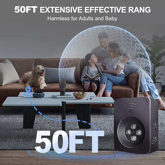 Anti Barking Devices, Dog Barking Deterrent Devices, Ultrasonic Dog Bark Deterrent Devices, Dog Barking Stopper, Anti Barking Device for Dogs Long Range 50ft, Bark Box Indoor Outdoor for Dogs Training