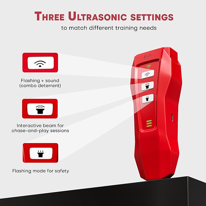 Ultrasonic Dog Trainer Device - Dog Deterrent & Barking Control Devices - Training Tool - Stop Barking Dog Repeller - Alternative to Anti Bark Collar - Barking Silencer for Indoor & Outdoor