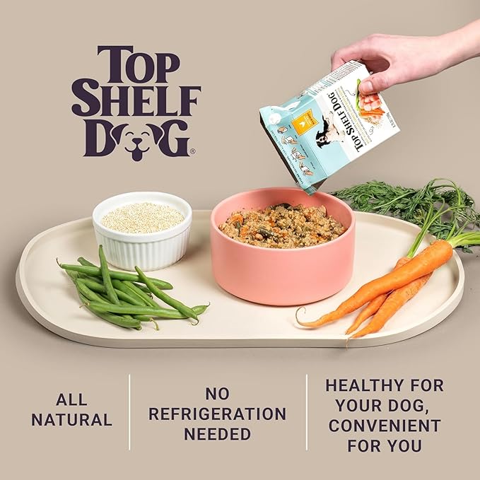 Fresh Dog Food, All Natural Complete Meal or Kibble Topper, Shelf Stable Premade Wet Recipe with Added Vitamins & Minerals for Picky Eaters Puppies Seniors (Chicken 30 x 8.75oz Cartons)