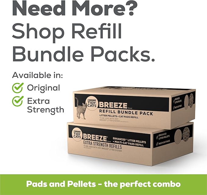 Purina Tidy Cats Breeze Litter System Cat Pad Refills 10ct. Pack Tidy Cats Cat Litter Pads - 10 ct. Pouch