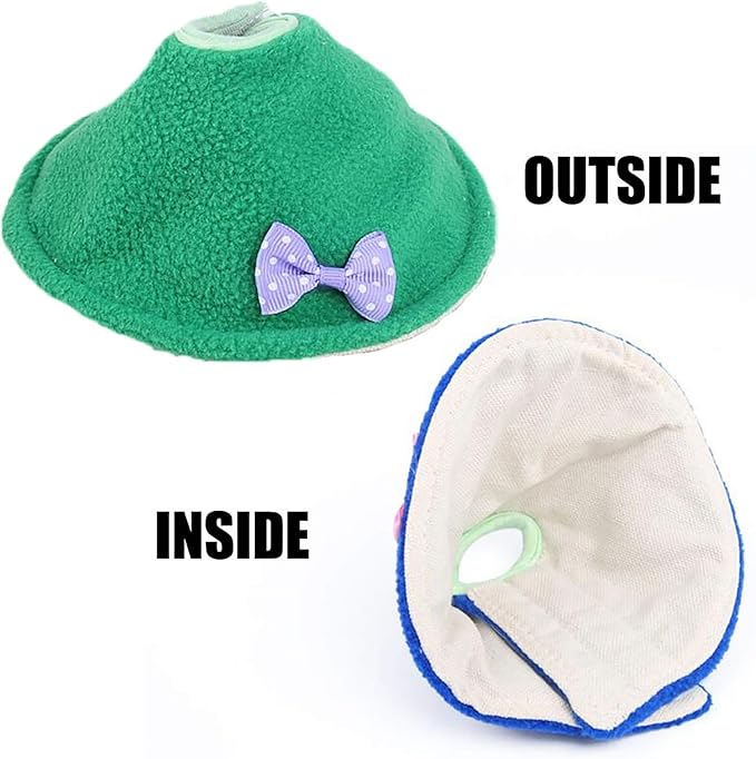 QBLEEV 4Pack Pet Parrot Anti-bite E-Collars, Anti-Grab Feather Plucking Wound Healing Safety Elizabethan Collar, Protective Recovery Cones for Budgerigar Lovebird Agapornis Fischer Cockatiel Cockatoo