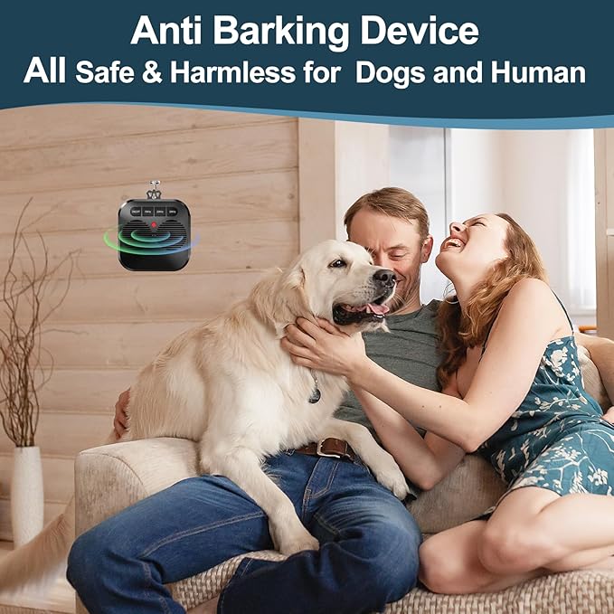Anti Barking Device for Dogs. Auto Bark Deterrent Devices with 3 Modes. Rechargeable Ultrasonic Bark Box Dog Barking Silencer Safe Human & Dogs. Effective Stop Dog Barking Devices Indoor & Outdoor 7