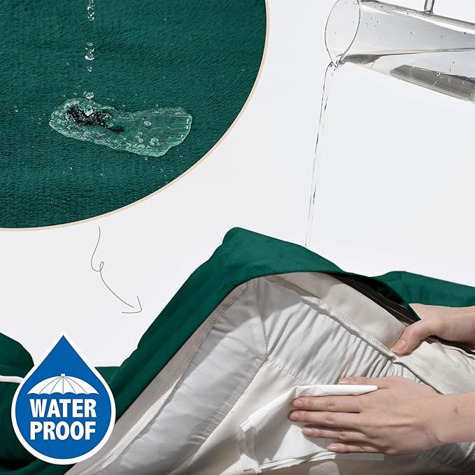 Comfort Expression Large Dog Beds Waterproof Orthopedic Foam Dog Sofa Beds Comfy Pet Bed with Washable Removable Cover & Non-Slip Bottom(Large,Emerald)