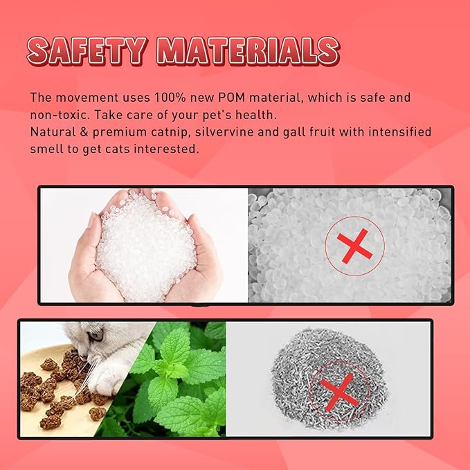 Cat Toys, Flapping Wings Woodpecker, No Flying, Chirping Bird Interactive Catnip Toy for Kitten or Small Dogs, Touch Activated, Rechargeable, 3 Modes