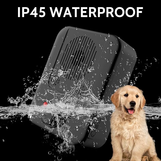 Anti Barking Device, Ultrasonic Dog Barking Deterrent Devices, Rechargeable Dog Barking Control Device, Rechargeable Barking Dog Silencer, Bark Box Stop Neighbors Dog from Barking (Black)