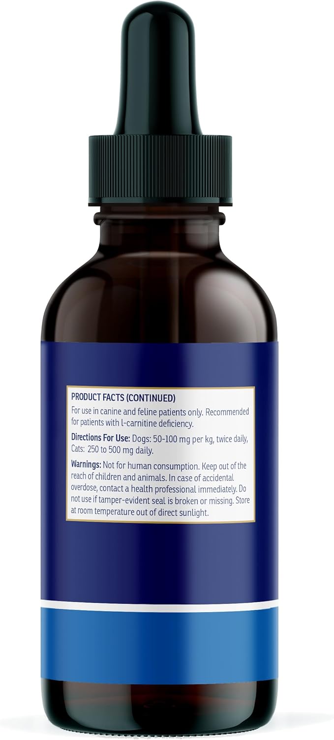 Rx Vitamins LiquiCarn - Pure L-Carnitine for Dogs and Cats to Aid in Dog Weight Loss - Provides High Energy and Helps in Metabolism - Supports Heart Health - 4oz (Bacon-Liver Flavor)