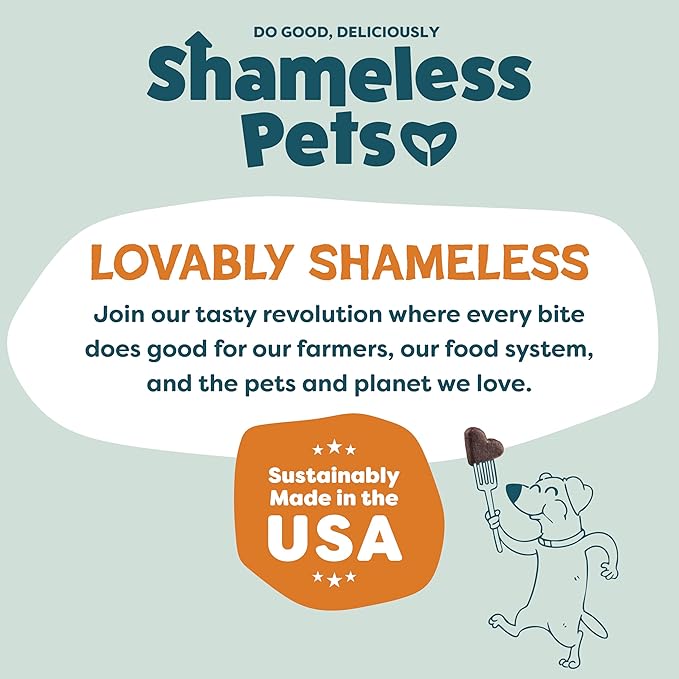 Shameless Pets Soft-Baked Dog Treats, Pumpkin Nut Partay - Natural & Healthy Dog Chews for Digestive Support with Fiber - Made in USA, Free from Grain, Corn & Soy - 2-Pack