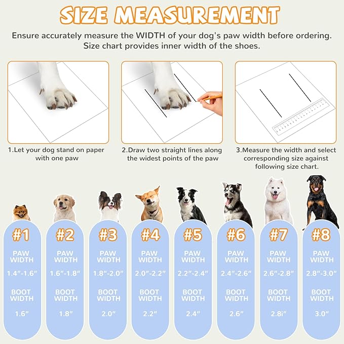 Winter Dog Snow Boots with Warm Wool Lining, Dog Shoes for Large Small Medium Dogs, Dog Booties and Paw Protectors, Anti-Slip Dog Shoes with Reflective for Snow, Hardwood Floors, Hiking (Size 7)