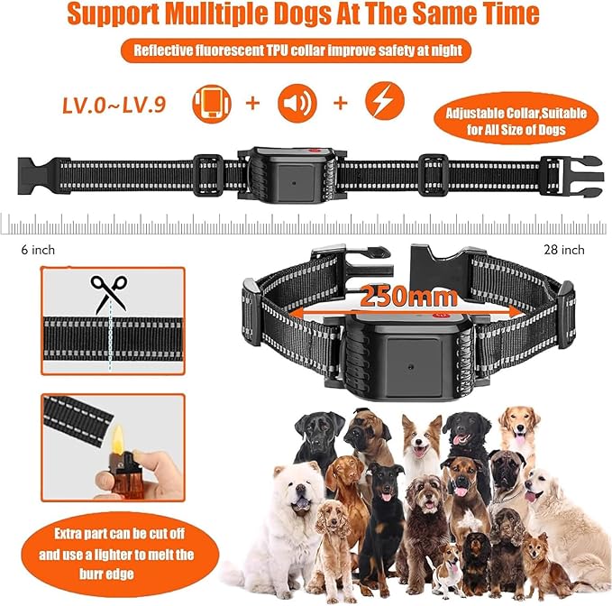 Wireless Dog Fence, Electric Dog Fence & Remote Training Shock Collar 2-in-1,Waterproof Rechargeable, Cover Up to 8 Acre, Portable Pets Safe Containment System for Outdoor,Yard,Indoor,,for2dogs