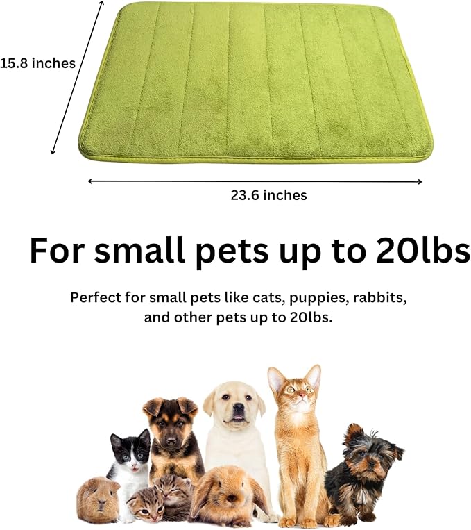 Washable Pet Bed Mat (23.6 x 15.8 Inch) – 3-Pack for Indoor/Outdoor Use, Soft Sleeping Mat for Cats, Small Pets, Kitty, Puppy, Rabbit – Cozy Bedding Pads for Pets Up to 20lbs