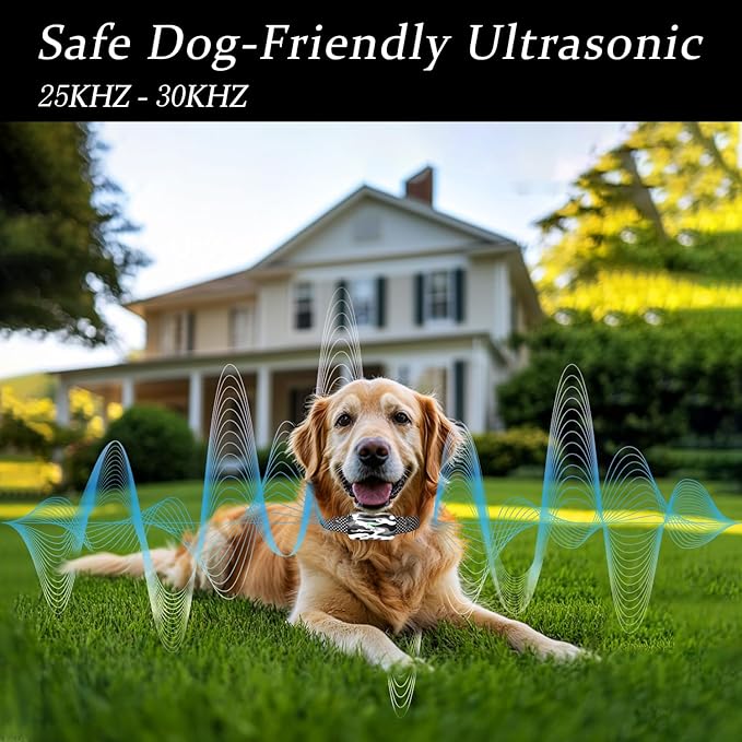 Wireless Dog Fence & Ultrasonic Training Collar -1160-Yard Adjustable Boundary for Outdoor, 6100FT Remote, 4 Modes (Beep/Vibration/Static/Ultrasonic), IPX7 Waterproof, 185-Day Standby, 2 Dogs