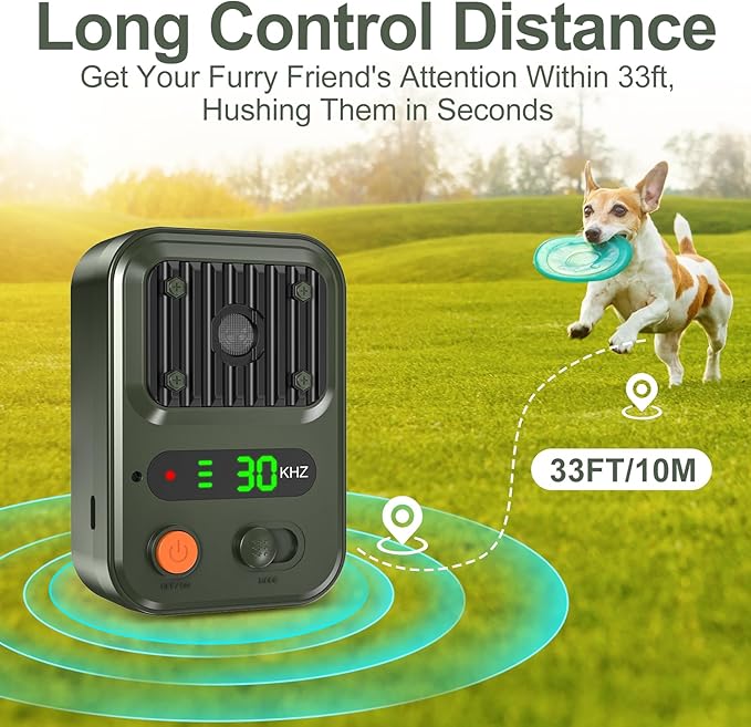 Anti Barking Devices, Auto Bark Deterrent Devices with 3 Modes, Rechargeable Dog Barking Silencer Sonic Barking Deterrent, Barking Box Barking Control Devices Indoor/Outdoor Safe for Dog G