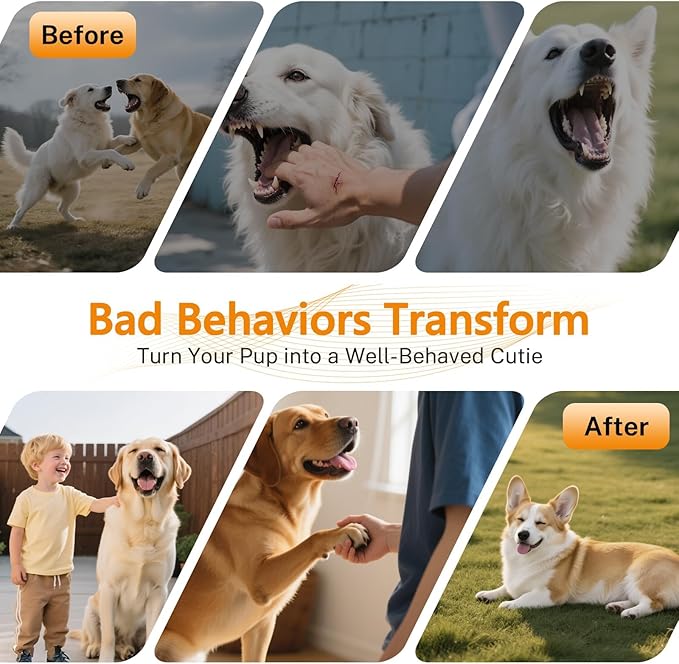 Anti Barking Devices 30FT Effective Range 3 Adjustable Modes Ultrasonic Dog Bark Deterrent for All Dogs