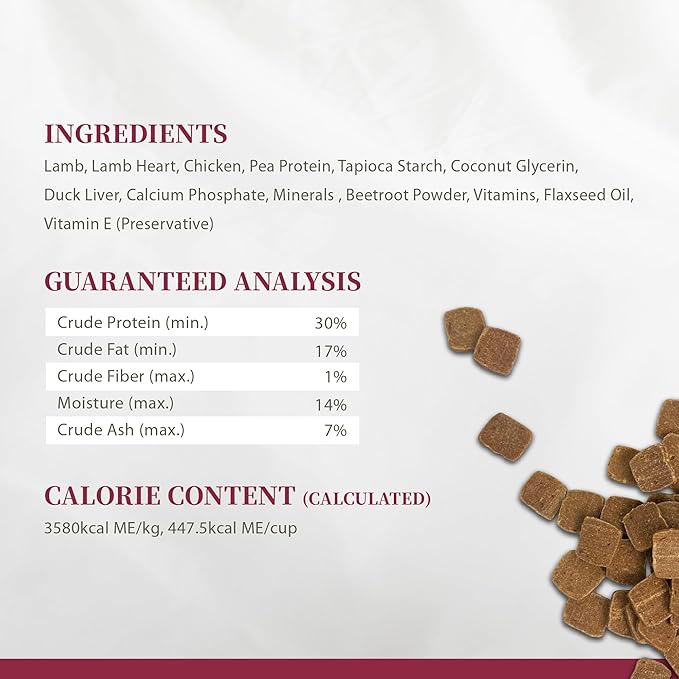 Herz Air-Dried Dog Food Lamb & Duck Liver Recipe 1 lb, All-Natural, High-Protein, Grain-Free, Limited Ingredients, Complete & Balanced, Premium Canine Cuisine