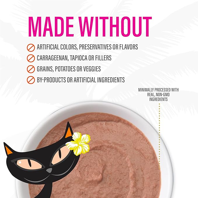 Tiki Cat Luau Velvet Mousse, Chicken in Broth, Complete Nutrition for Balanced Diet, Wet Cat Food For All Life Stages, 2.8 oz. Pouch (Pack of 12)