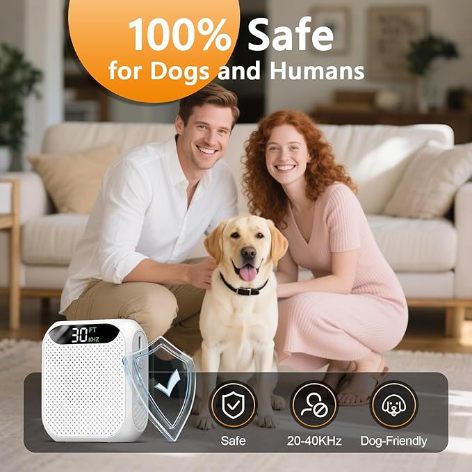 Anti Barking Devices 30FT Effective Range 3 Adjustable Modes Ultrasonic Dog Bark Deterrent for All Dogs