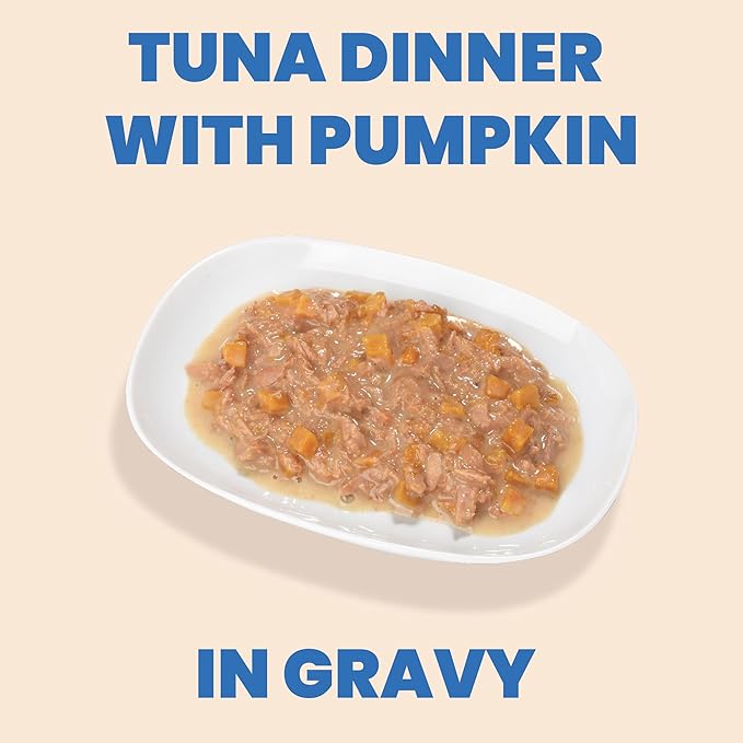 almo nature HQS Complete Wet Dog Food Tuna Stew with Pumpkin in Gravy 5.5 oz, Pack of 12