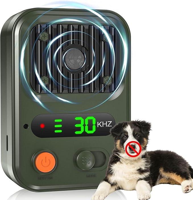 Anti Barking Devices, Auto Bark Deterrent Devices with 3 Modes, Rechargeable Dog Barking Silencer Sonic Barking Deterrent, Barking Box Barking Control Devices Indoor/Outdoor Safe for Dog G