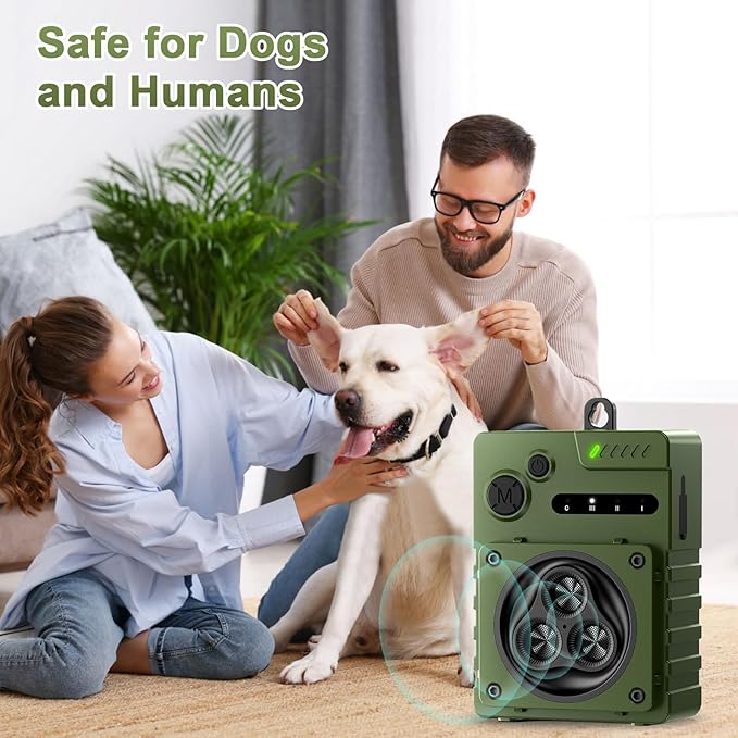 Anti Barking Device, Auto Ultrasonic Dog Barking Control Devices with 3 Modes, Rechargeable Dog Bark Deterrent Devices Bark Box for Outdoor/Indoor Dog Use, Dog Barking Silencer Safe for Dogs & People