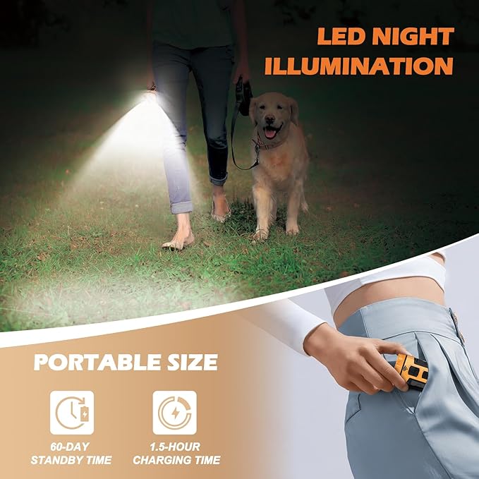Dog Bark Deterrent Devices, Anti Barking Device for Dogs ultrasonic Stopper Control Device 50 Ft Correct Your Dog's Bad Behavior Better Than Shock Collars (YELLOW-5431)