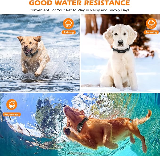 Wireless Dog Fence System, 2025 Electric Fence for Dog & Training Collar with Remote, Wireless Dog Collar Boundary Containment System, Adjustable Range Sizes, Suitable for Large,Medium Dogs ( 2 Dogs )