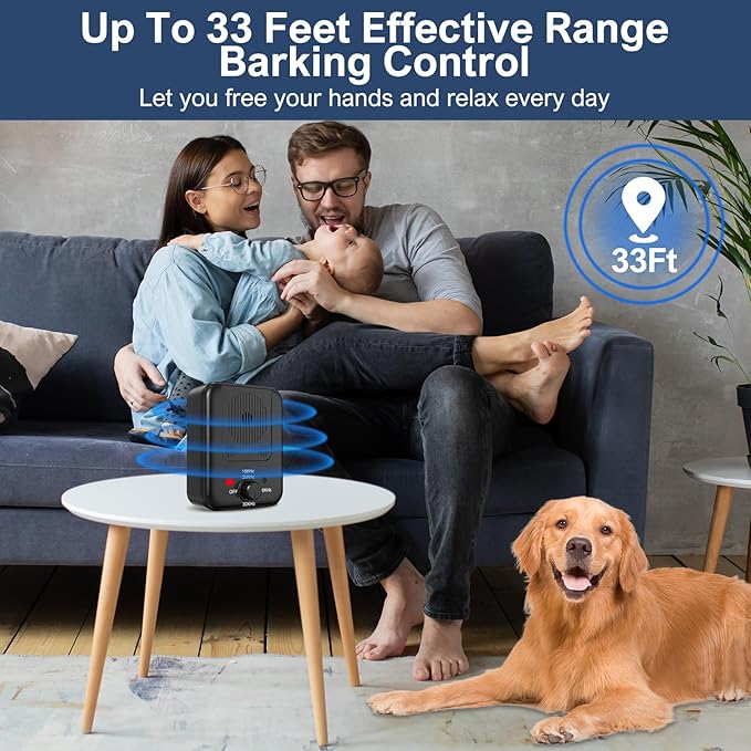 Anti Barking Devices, Auto Barking Control Devices with 3 Modes, Effective Stop Barking Dog Devices for Indoor & Outdoor Use, Rechargeable Ultrasonic Dog Bark Box Barking Deterrent Devices?Black3