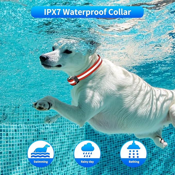 Wireless Dog Fence for 2 Dogs - Adjustable up to 1640ft Electric Fence, 185 Days Standby Time Training Collar, Pet Containment System with 3 Training Modes, Flash Light and Waterproof