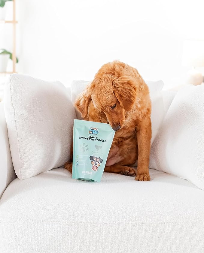 Tank’s Freeze Dried Chicken Meatballs – Cage-Free Chicken, Single-Source Protein, Grain-Free, No Preservatives or Byproducts – Natural Dog Treats for All Breeds – 4 oz Pouch