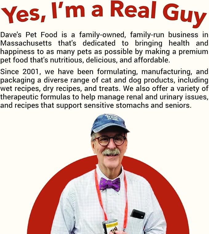 Dave's Pet Food Wet Dog Food & Topper (Chicken & Beef), Made in USA Naturally Healthy Canned with Added Vitamins & Minerals, Gluten Free, 13.2 oz (12 Pack)