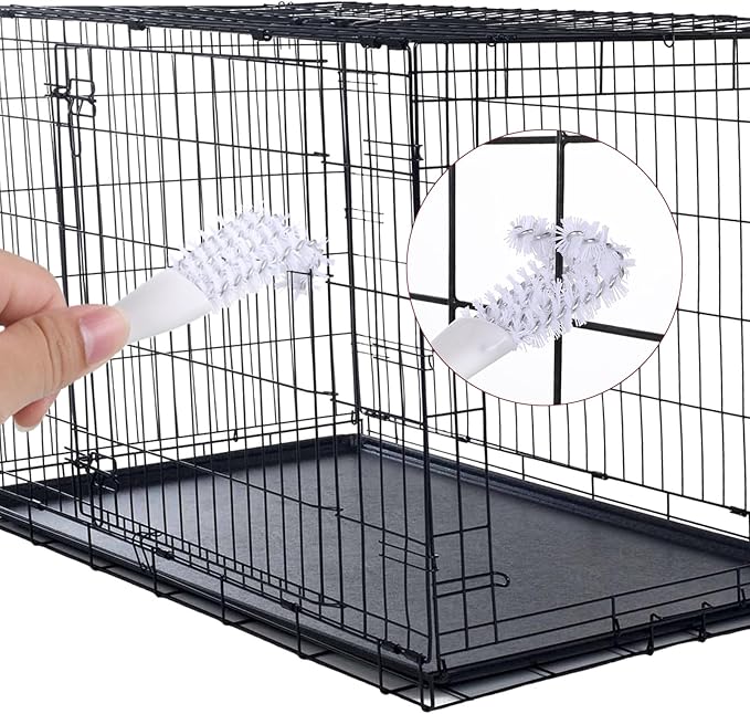 2pcs Bird Cage Cleaner with Long Handle & Shovel, Bird Cage Brush Easy Removal Parrot Kennels Perches Poop, Bird Droppings Removal Brush Durable Cage Cleaning Tool & Accessory