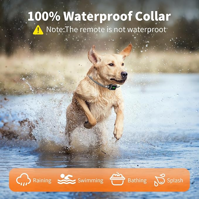 Dog Shock Collar with Remote Control – 3300FT Range E-Collar with Beep, Vibration, Shock Modes – IPX7 Waterproof, Adjustable Strap, Safe Lock, Rechargeable Training Collars for Small Medium Large Dogs