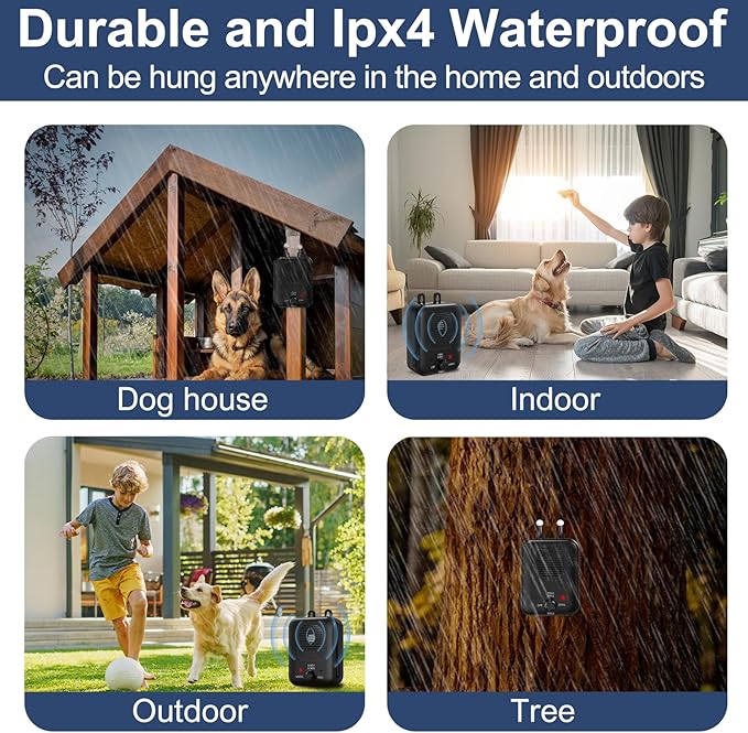Anti Barking Devices, 2 Pack Auto Barking Control Devices with 3 Modes, Rechargeable Ultrasonic Dog Barking Deterrent Devices Bark Box, Effective Stop Barking Dog Devices for Indoor & Outdoor UseL8